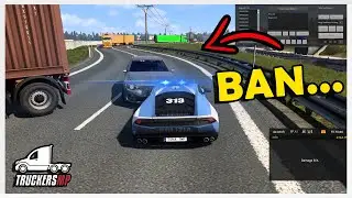 🚫 CRASHED Into POLICE Lamborghini 🚫| TruckersMP