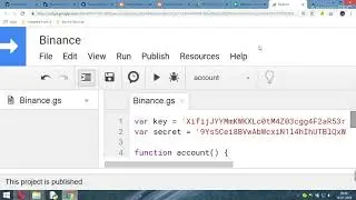 Binance Exchange API Integration on Google Sheet using Google Script