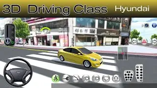 3D driving class - car simulator | hyundai free ride city station #androidgames