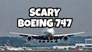 SCARY Giant Airplane Landing in Munich Airport! Turkiye Chumhuriyeti Boeing 747