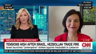 Maha Yahya on CNN after Israel Hezbollah trade fire