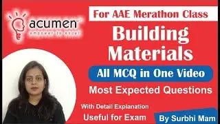 BUILDING MATERIAL| MOST EXPECTED QUESTION | ADDITIONAL ASSISTANT ENGINEER (AAE) | GPSSB | GPSC CIVIL
