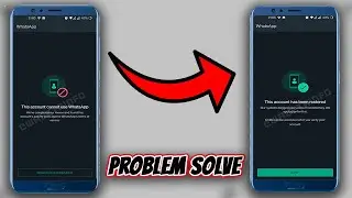 How to Fix This account is not allowed to use WhatsApp due to Spam✅|| WhatsApp Problem