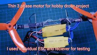Drone motor from old Laptop cdrom drive, (3 phase motor for drone project)
