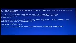 ((SOLUCION)) the bios in this system is not fully acpi compliant  DE WIN 10 A WIN 7