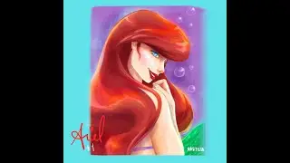 Portrait of Ariel from The Little Mermaid - Nartista