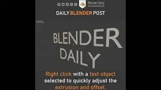 Quick Text Options in Blender