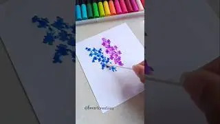 Easy flower painting with brush pen 😍💕 