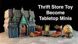 Thrift store toys converted into Tabletop Miniatures.