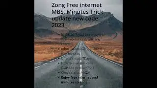 Zong New 2023 Free internet codes