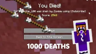 I Died in 1000 Different Ways in Survival Minecraft
