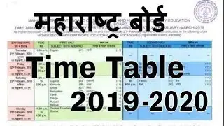 10th&12th Maharashtra Board Time Table 2020 SSC board Time Table 2020 & HSC Time Table 2020 Date pdf