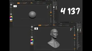 The 4,137 steps || Zbrush sculpt human head || Time lapse