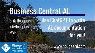 Use ChatGPT to write AL documentation for you in Business Central