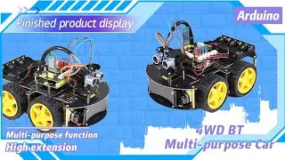 KEYESTUDIO 丨KS0559 Gadget Guru's Choice Arduino 4WD BT Multi-purpose Car 