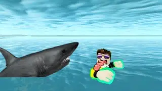 Aku dikejar ikan jerung!!! | Shark Bite 2 [ Roblox Malaysia ]