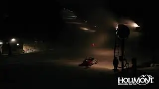 Holimont night shift snowmaking.