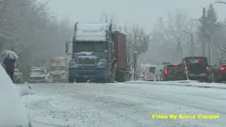 Snow Fall Causes Traffic Chaos In Vancouver