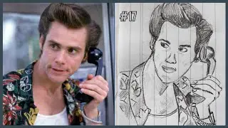 Dibujando a Jim Carrey en lapiz negro🗒✏