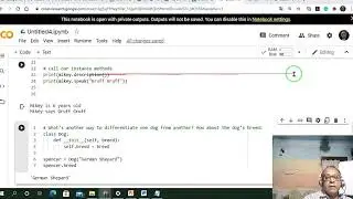 Object oriented programming (OOP) in  Python, with dog breed exm 5Nov20 online class, pls see descrp