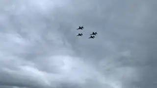 USAF Thunderbirds QUADRUPLE Sneak Pass At The 2021 Jones Beach Airshow