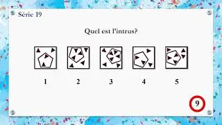 Test psychotechnique : Test logique : Intrus Graphique