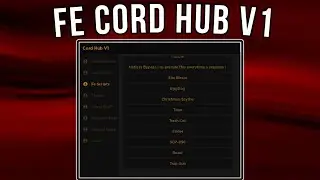 [FE] ROBLOX Cord Hub V1 | Script Showcase