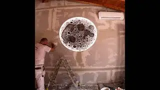 Luna led fai da te #moon #murales #mural #airbrush #pitturare #trompeloeil #painting #pittura #led