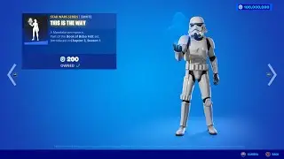 Fortnite THIS IS THE WAY Star Wars Emote Showcase w Audio!