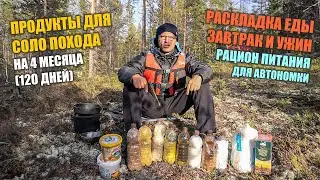 Food for camping 4 months / 120 days. Grocery list. Hiking kitchen