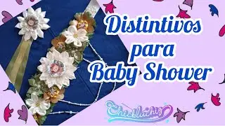 Distintivos para Baby Shower #diy #manualidades #hechoamano #baby #babyshower #craft #floresdetela
