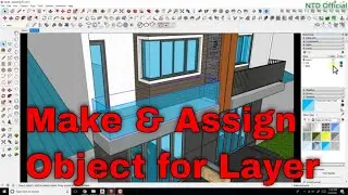 Sketchup tutorials | Make and Assign Object for Layer?