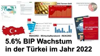 Wirtschaftsrekorde in der Türkei im 2022 (BIP-Wachstum 5.6% / 816 Tonnen Goldreserven)