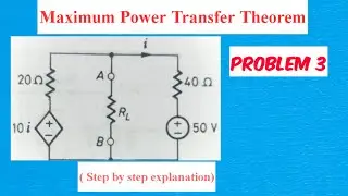 Maximum Power Transfer Theorem example 3
