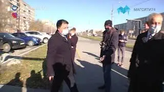 Глава города с инспекцией посетил вторую очередь бульвара «Огни Магнитки»
