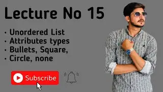 What is Unordered List, Attributes types,  Bullets Square, Circle none in html explain | Hindi Urdu