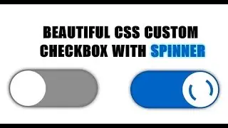 Beautiful Css  Custom checkbox with spinner best design checkbox pure css