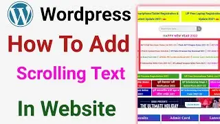 How To Add Scrolling Text in wordpress Like Sarkari Result, How To Add Scrollbar in html