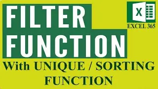 Excel FILTER Function TRICK for Non Adjacent Columns | Unique And Sort Functions Too| 