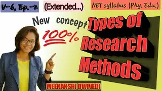 Types of Research Methods (Ep.-2) | Different types of Research Methods |  methods and methodologies
