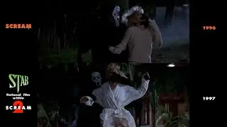 Scream (1996)/Stab from Scream 2 (1997) side-by-side comparison