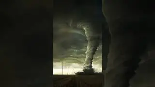 Tornado vs Dark Clouds Drawing  
