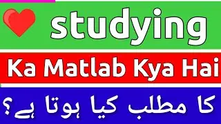 Studying Meaning In Urdu | Studying Meaning | Studying Ka Matlab Kya Hota Hai | Studying Ka Meaning