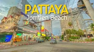 Jomtien Beach Road Pattaya Evening Walk l May 2023