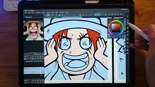 Gambar Emote Chibi di Aplikasi Clip Studio Paint ( Ipad )