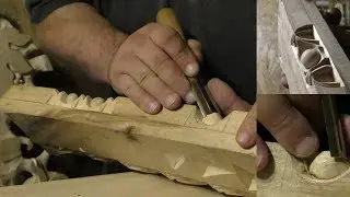 Отлогая стамеска, оформляем бортик, резьба по дереву для начинающих