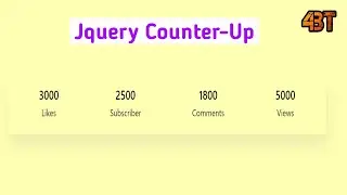 CounterUp Jquery Plugin with Html5 , Bootstrap and jQuery -| CounterUp Number Animation With Php.