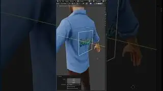 trick to add logo to shirt in blender  #blenderustad
