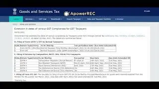 Extension in dates of various GST Compliances for GST Taxpayers