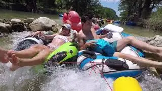 Tubing the Frio River with Cole, Ally, Elijah and Abram.